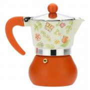 Caffettiera Thun Country arancio per caffÃ¨ espresso da 3 tazze 