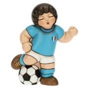 Calciatore Thun bimbo con pallone e maglia azzurra Thun Bomboniere