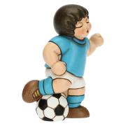 Calciatore Thun bimbo con pallone e maglia azzurra Thun Bomboniere