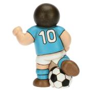 Calciatore Thun bimbo con pallone e maglia azzurra Thun Bomboniere