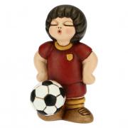 Calciatore Thun bimbo con pallone maglia gialla rossa cm7 