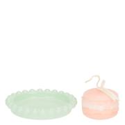 Candela Thun macaron arancio in cupola portacandele Candele