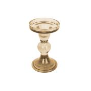 Candeliere in vetro colore sabbia cm14 Oggettistica Arredo Casa Moderna