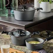 Casseruola antiaderente induzione cm 24 con due manici e coperchio luxury Pentole e Casseruole