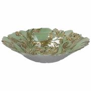 CENTROTAVola arabesque CM 39 VERDE/ORO      GALASSIA   VERSAILLE Centrotavola e Portafrutta in Vetro