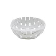Centrotavola Rituali Domestici Intrecciato ovale alto bianco Centrotavola e Portafrutta in Ceramica