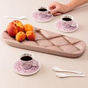 Centrotavola Thun ovale basso Plume Centrotavola e Portafrutta in Ceramica