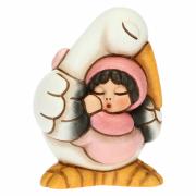 Cicogna Thun con bimba in grembo, un simbolo di amore e speranza Per il tuo Bimbo
