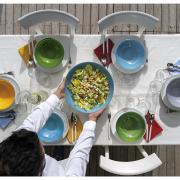 Ciotola moderna Guzzini Twist colore celeste coppa contenitore da design cm 22 Insalatiere e ciotole cucina