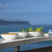 Ciotola moderna Guzzini Twist colore grigio contenitore portafrutta da design cm 22 Insalatiere e ciotole cucina