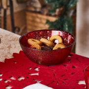 Ciotola porta cioccolattini natalizia colore rosso con stelle Regali per il Natale 2023