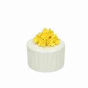 Cofanetto portagioie Tognana coperchio fiori gialli ortensia cm 9 Bomboniere