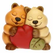 Cokka e Cokko Thun coppia di innamorati con cuore versione media Thun Animali