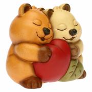 Cokka e Cokko Thun coppia di innamorati con cuore versione media Thun Animali
