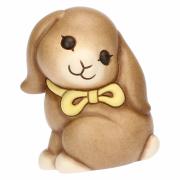 Coniglio Thun Roger seduto con fiocco giallo Thun Animali