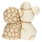 Coppia coniglietta Joy e agnellino con fiore Thun Animali
