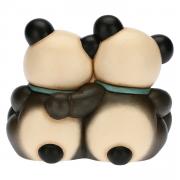 Coppia di Panda Thun Bandoo innamorati con cuore al centro 