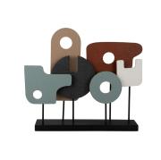 Decorazione astratta in stile moderno multicolore, versione grande Oggettistica d'Arredo per Casa