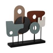 Decorazione astratta in stile moderno multicolore, versione grande Oggettistica d'Arredo per Casa