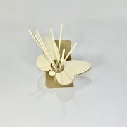 Diffusore farfalla metallo con fiala, design moderno bicolore sabbia Profumatori, Scatole Portagioie