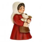 Donna con coniglio Presepe Classico Thun colore Rosso 