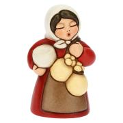 Donna con formaggi, Personaggio rosso del presepe classico Thun Thun Presepe Natalizio