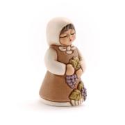 Donna vendemmiatrice, personaggio del presepe classico Thun colore bianco 