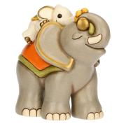Elefante Thun con cucciolo sul dorso Thun Animali
