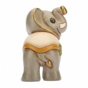 Elefante Thun zampa alzata colore bronzo riga gialla cm 14