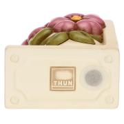 Fermalibri Thun con fiore di malva Racconti d'Autunno Thun Creazioni ceramiche per casa