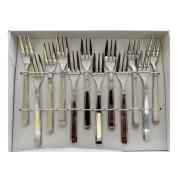 Forchette da dolce in acciaio Inox, set 12 forchettine desser Lady Posate Tavola e Accessori