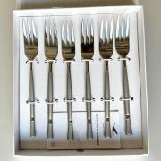 Forchette da dolce in acciaio Inox, set 6 forchettine desser Morinox Diamante Posate Tavola e Accessori