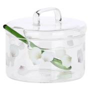 Formaggiera con cucchiaino in vetro Bloom Olio e Aceto e Formaggiere