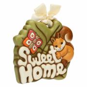 Formella grande Thun con scritta Sweet Home e scoiattolo Thun Creazioni ceramiche per casa
