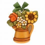Formella Thun grande caraffa arancio e fiori Thun Creazioni ceramiche per casa