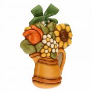 Formella Thun grande caraffa arancio e fiori Thun Creazioni ceramiche per casa