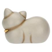 Gatto Thun grigio accovacciato con campanellino Thun Animali