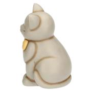 Gatto Thun grigio seduto con fiocco Thun Animali