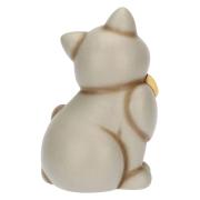 Gatto Thun grigio seduto con fiocco Thun Animali