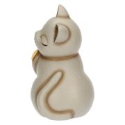 Gatto Thun grigio seduto con fiocco Thun Animali