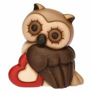 Gufo Thun Portafortuna con Cuore Rosso - Statua Portafortuna Thun Animali