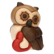 Gufo Thun Portafortuna con Cuore Rosso - Statua Portafortuna Thun Animali