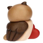 Gufo Thun Portafortuna con Cuore Rosso - Statua Portafortuna Thun Animali