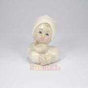 HERVIT BIMBA CUSCINO ROSA CM.7 Statuette in Porcellana Hervit