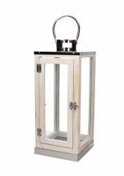 Lanterna in legno bianco e metallo Andrea Fontebasso rettangolare piccola Lampade da Tavolo e Lanterne