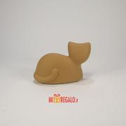 LINEA 7 GATTO CM. 11X8 COL CREMA Lineasette Ceramiche