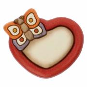 Magnete Thun linea Country con cuore e farfalla cm 5x5 Thun Creazioni ceramiche per casa