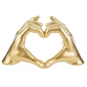 Mani a cuore grandi colore oro Statue e Soprammobili
