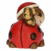 Mini animale natalizio Thun coccinella con quadrifoglio portafortuna Thun Natale Oggetti decorativi