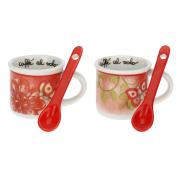 Mini mug Thun, tazzine con cucchiaini e vassoio Quokka Love set 2 pezzi Tazzine Caffè Mug Tazze e Zuccheriere
